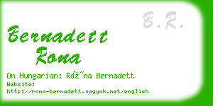 bernadett rona business card